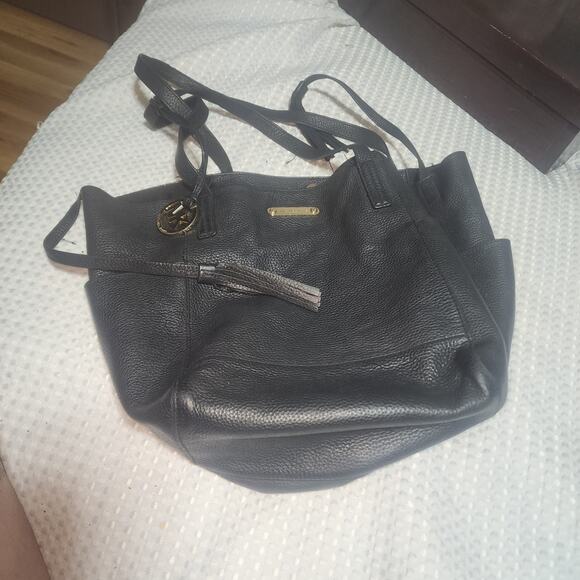 MICHAEL KORS GUC XL LEATHER BLACK ASHBERRY TOTE BAG A - Picture 1 of 8